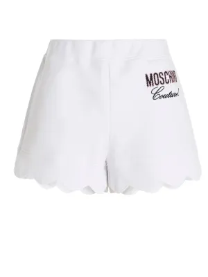 Moschino Scallop-Edge Elasticated Waist Shorts