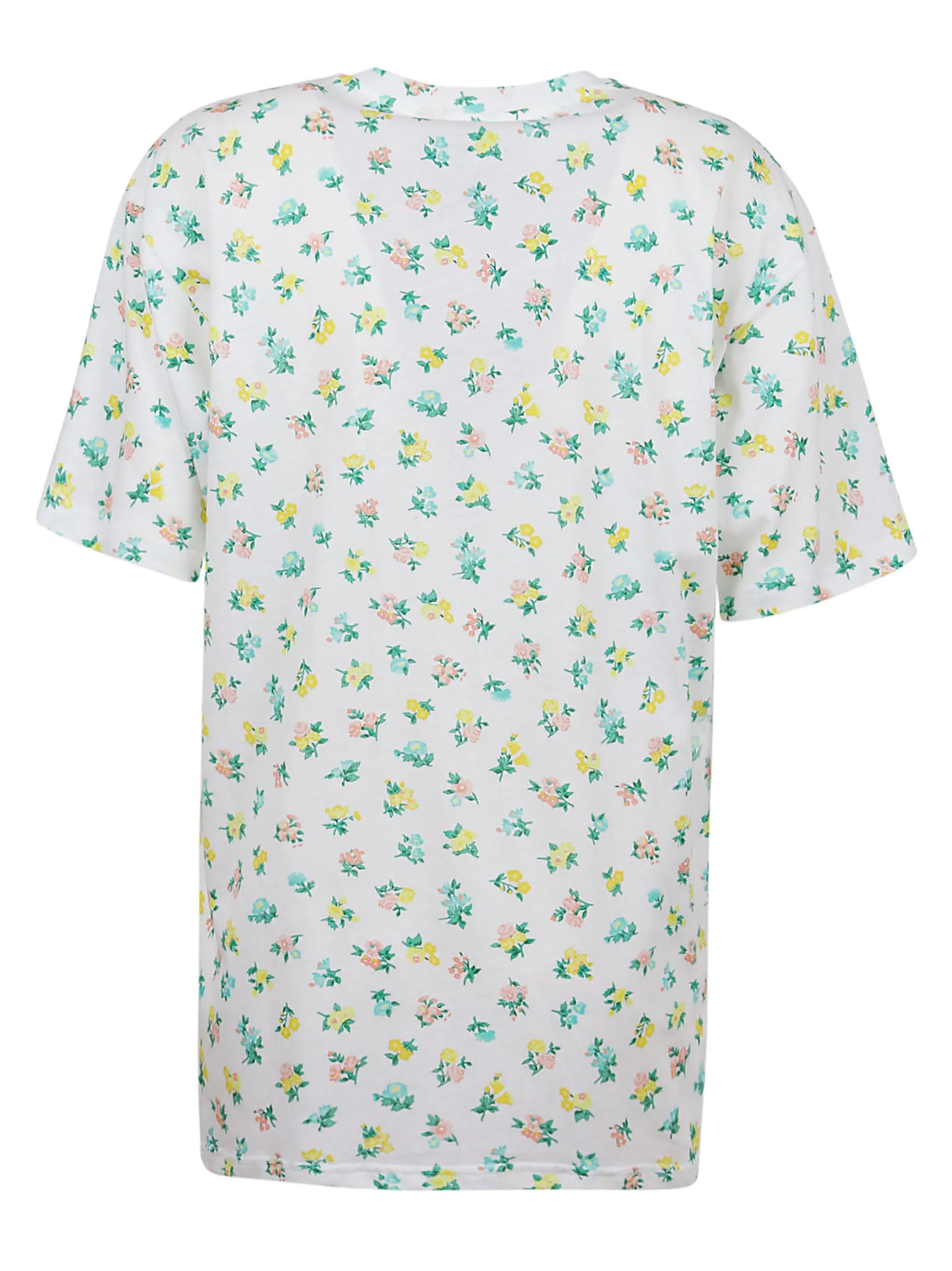 Moschino Teddy Bear Floral Printed Crewneck T-Shirt