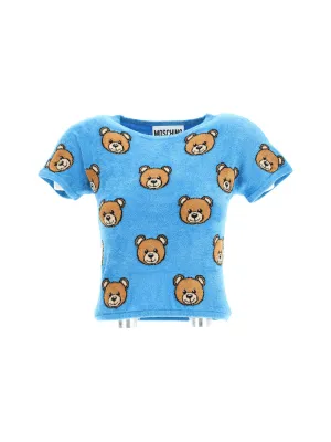 Moschino Teddy Motif Cropped T-Shirt