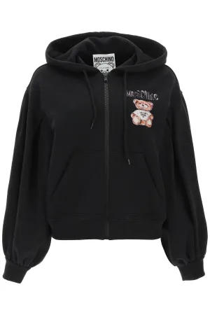 Moschino Teddy Printed Zip-Up Hoodie