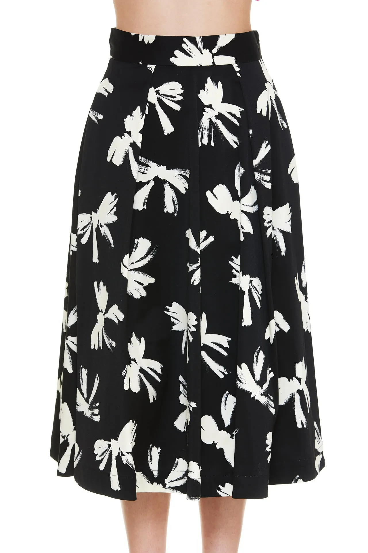 MSGM All-Over Printed Flared Midi Skirt