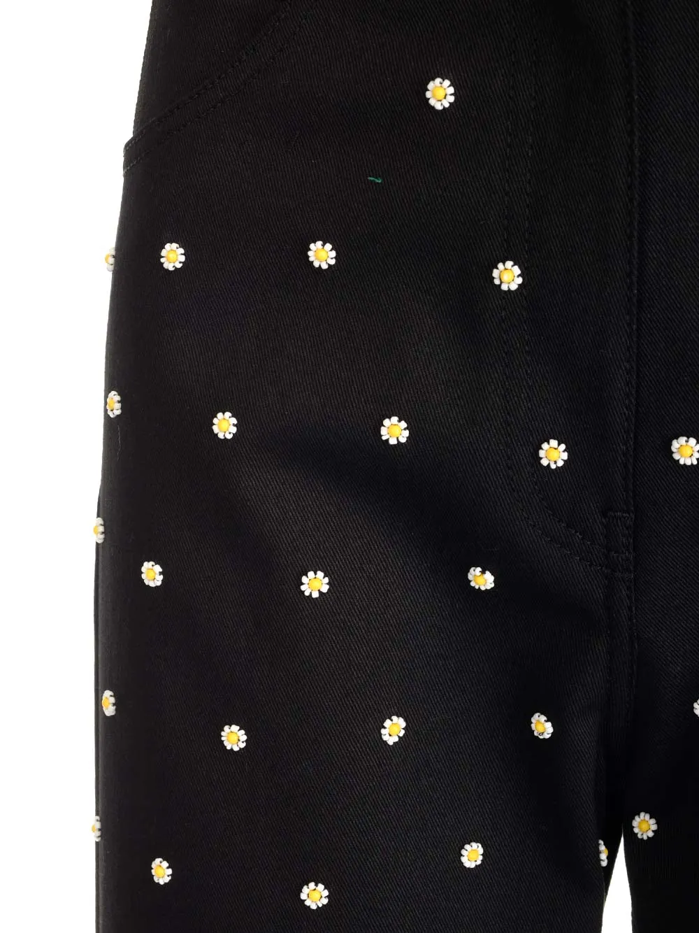 MSGM Floral Embroidered Straight-Leg Jeans