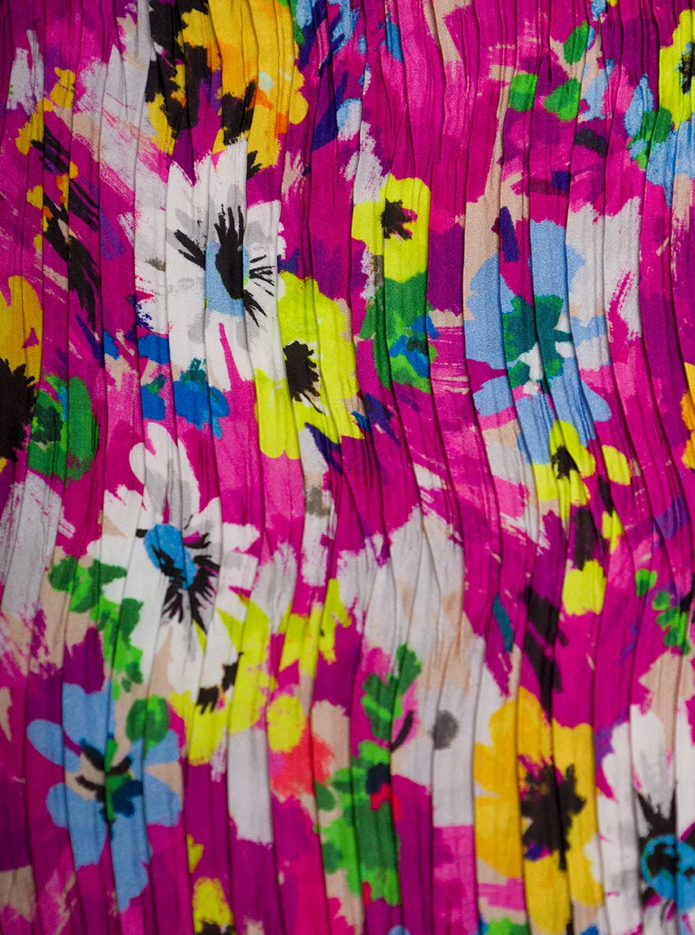 MSGM Floral Print Pleated Tank Top