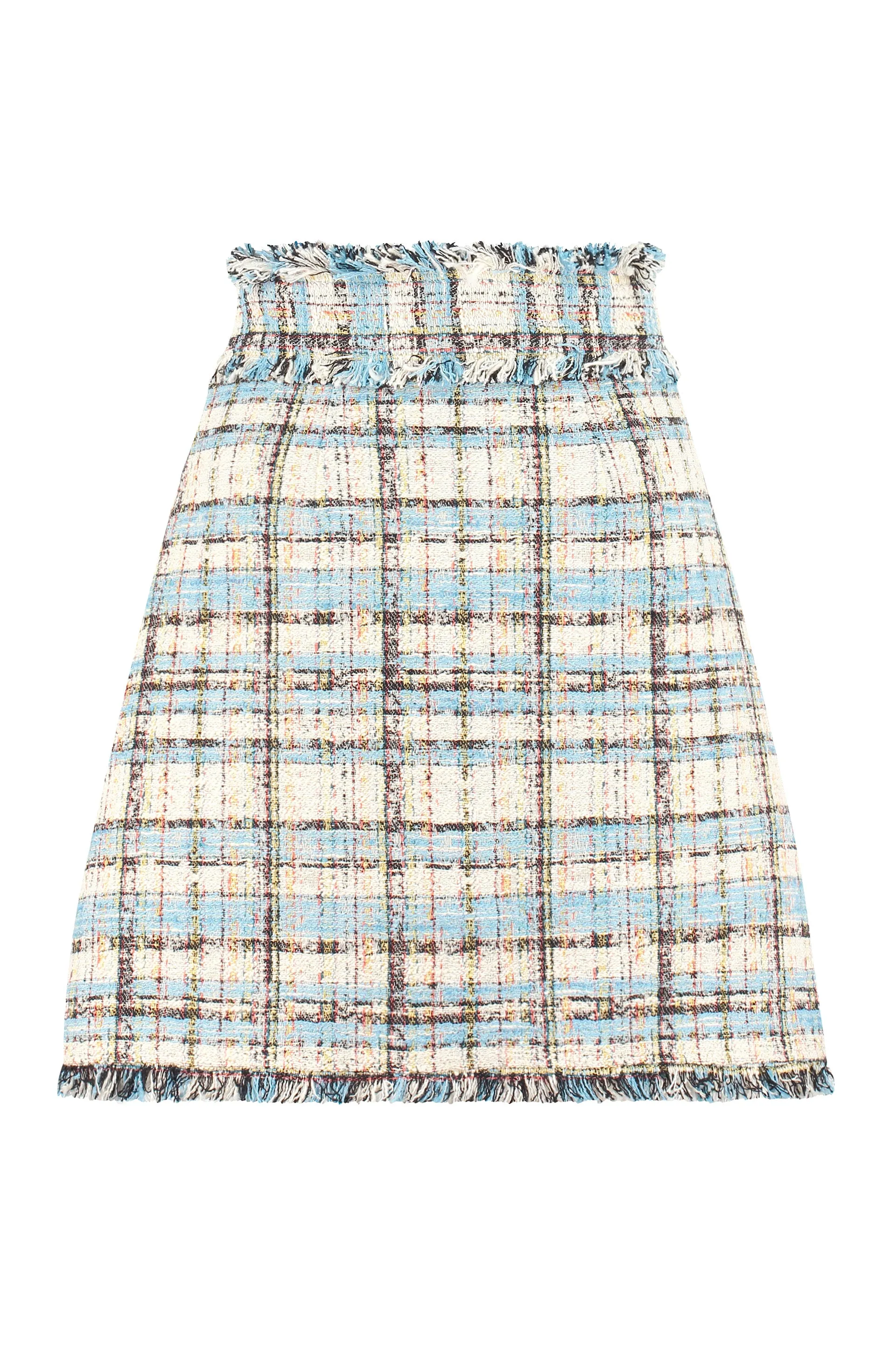 MSGM Frayed Edge Tweed Mini Skirt