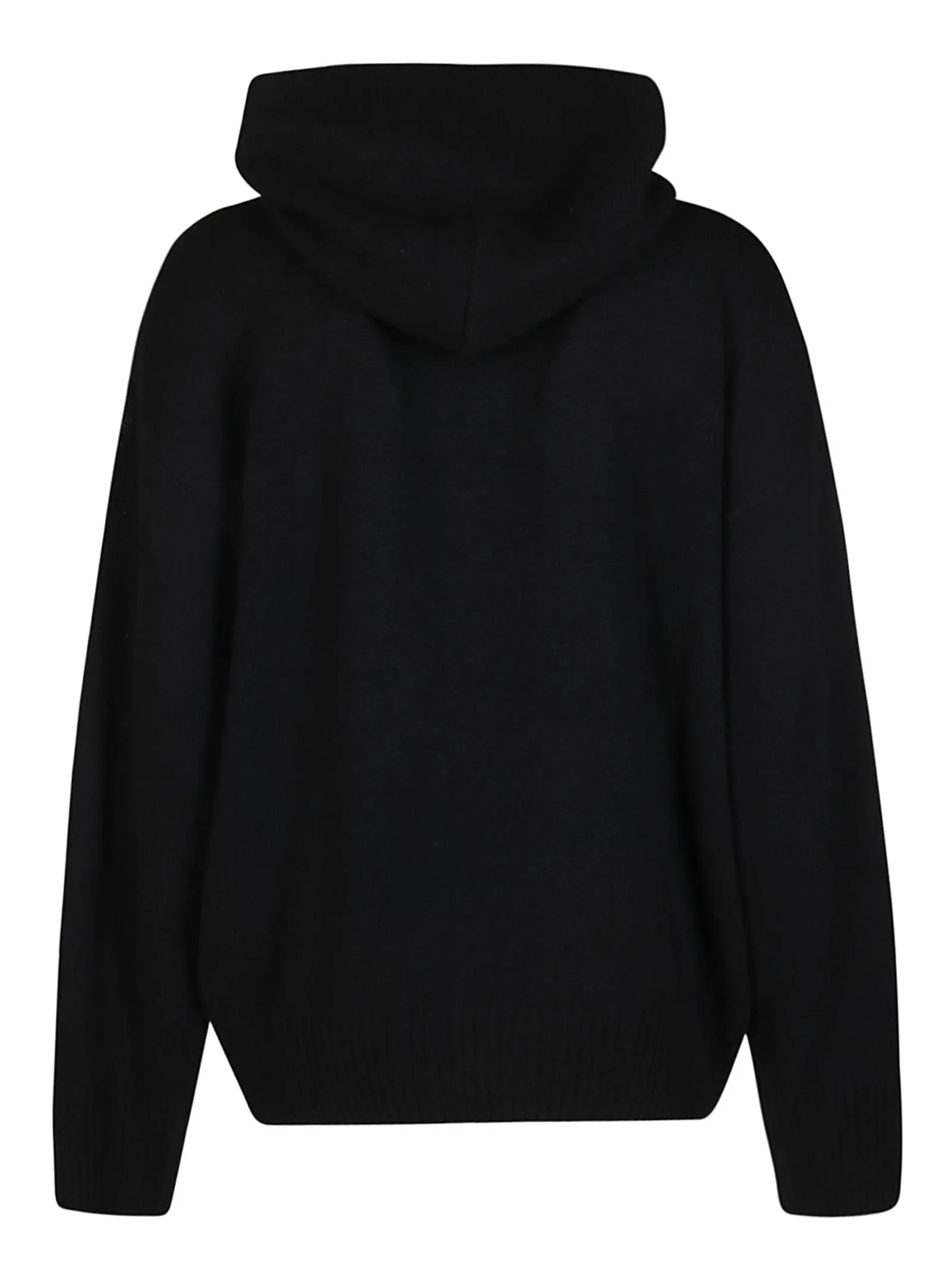 MSGM Logo Embroidered Ribbed Hoodie