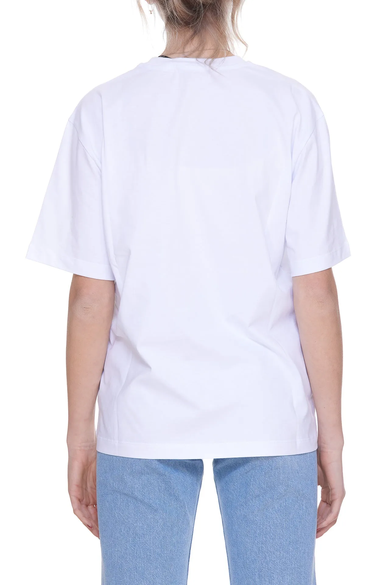 MSGM Logo Print Crewneck T-Shirt