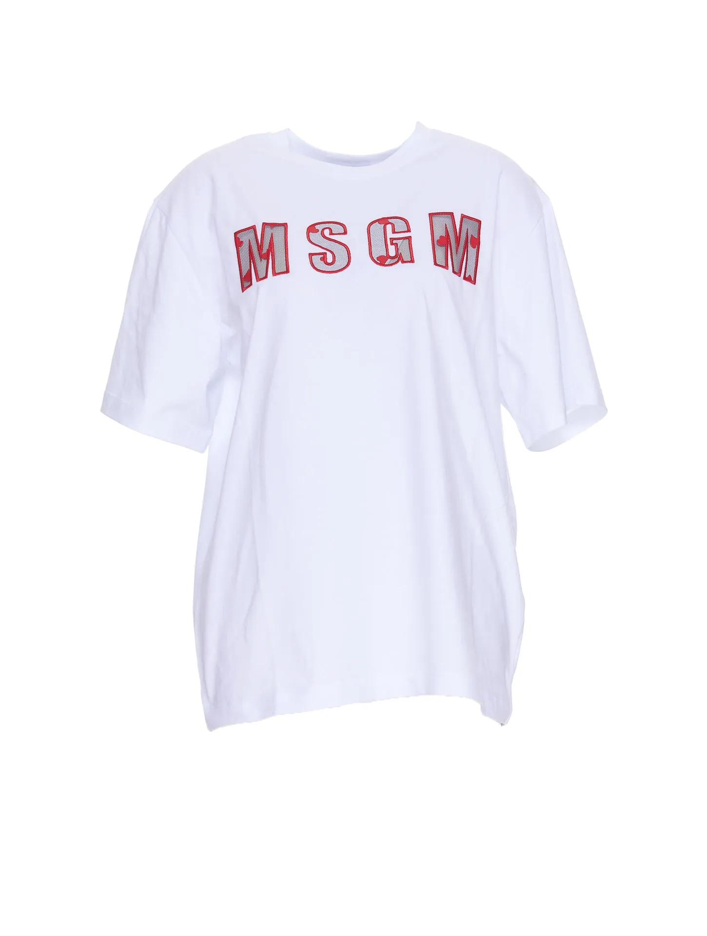 MSGM Logo Print Crewneck T-Shirt