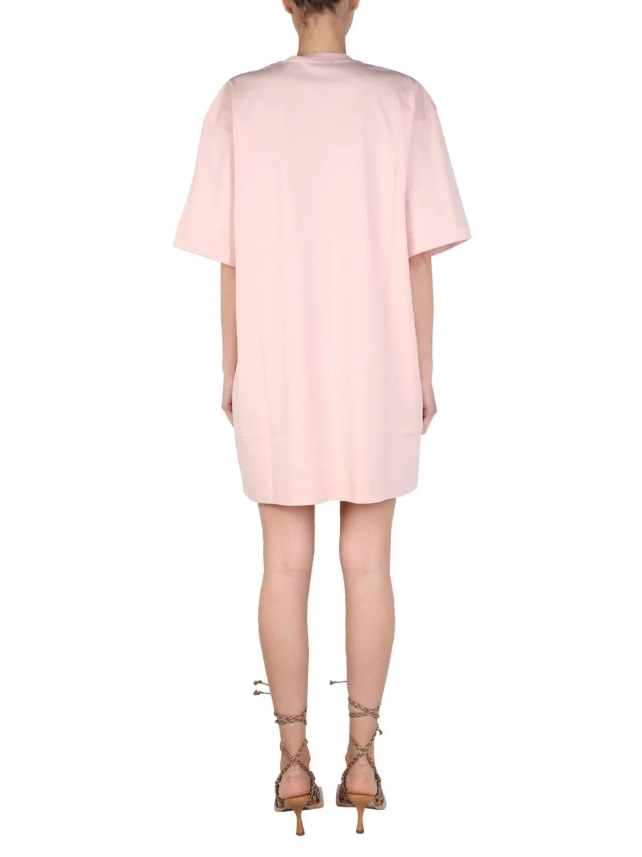 MSGM Logo Print T-Shirt Dress