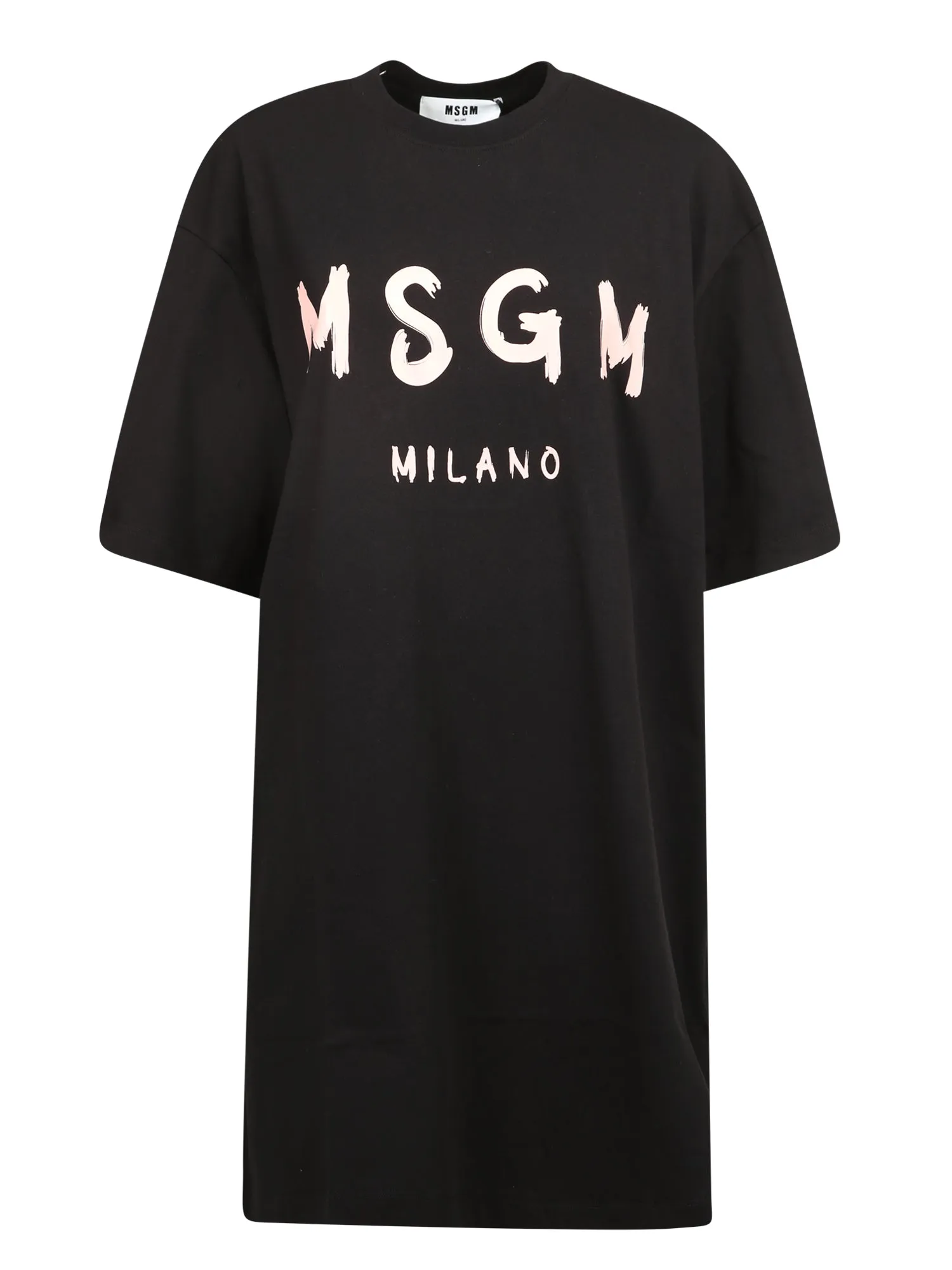 MSGM Logo Printed Crewneck T-Shirt Dress