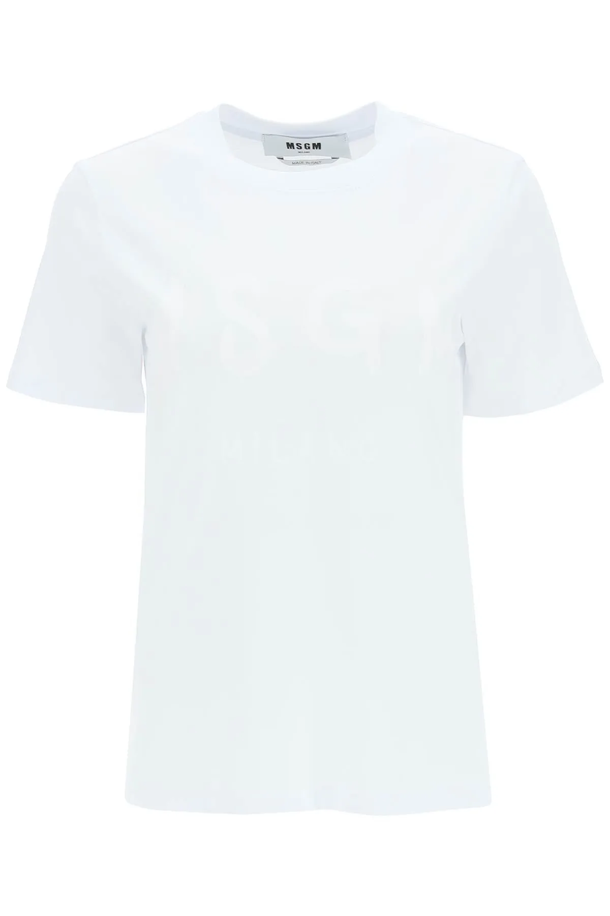 MSGM Logo Printed Crewneck T-Shirt