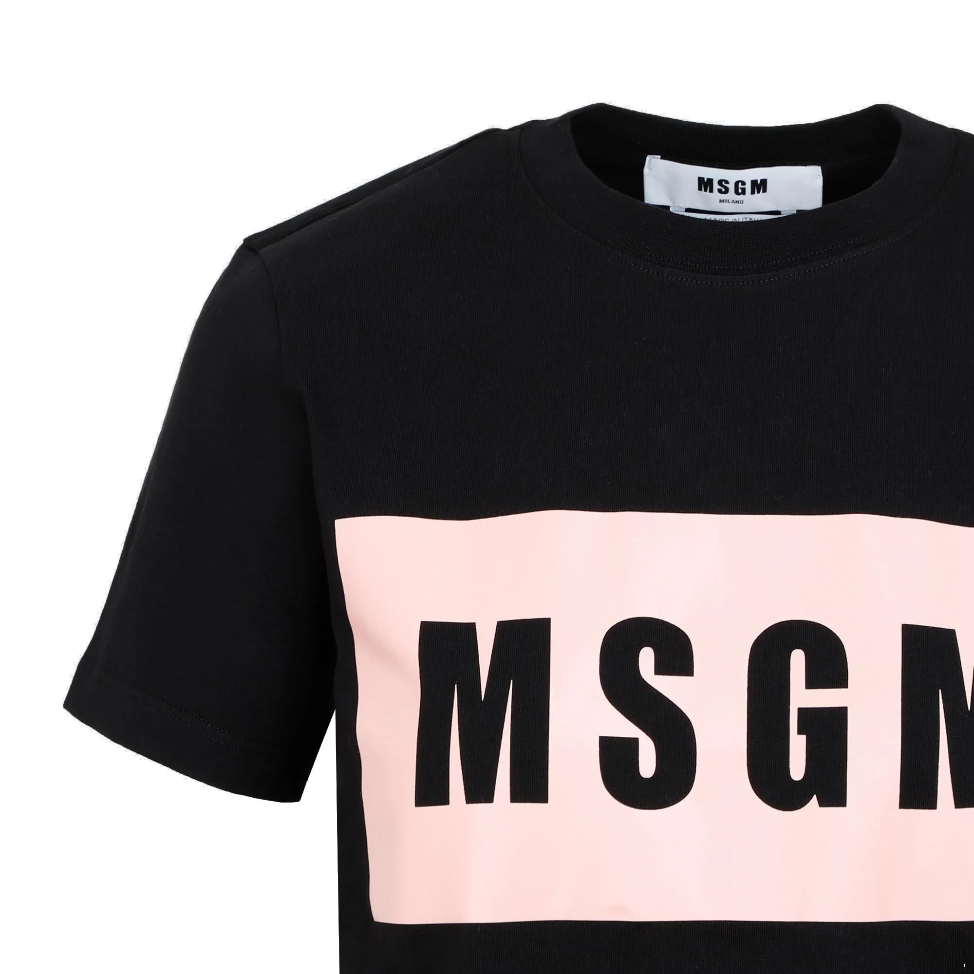 MSGM Logo Printed Crewneck T-Shirt