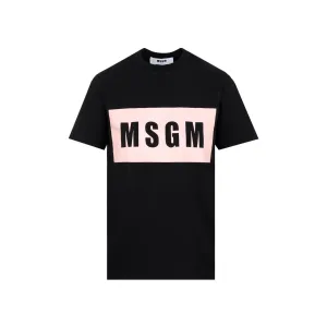 MSGM Logo Printed Crewneck T-Shirt