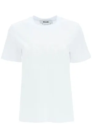 MSGM Logo Printed Crewneck T-Shirt
