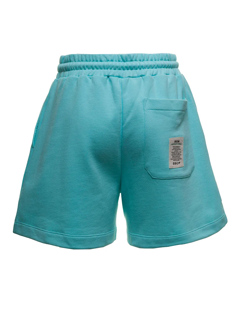 MSGM Logo Printed Drawstring Bermuda Shorts