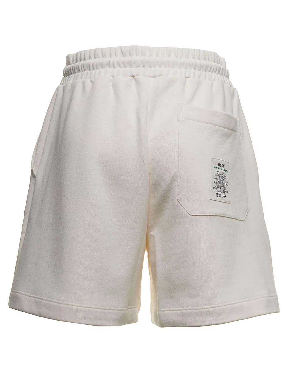 MSGM Logo Printed Drawstring Bermuda Shorts