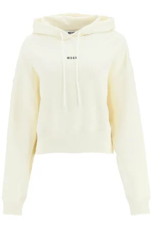 MSGM Logo Printed Drawstring Hoodie