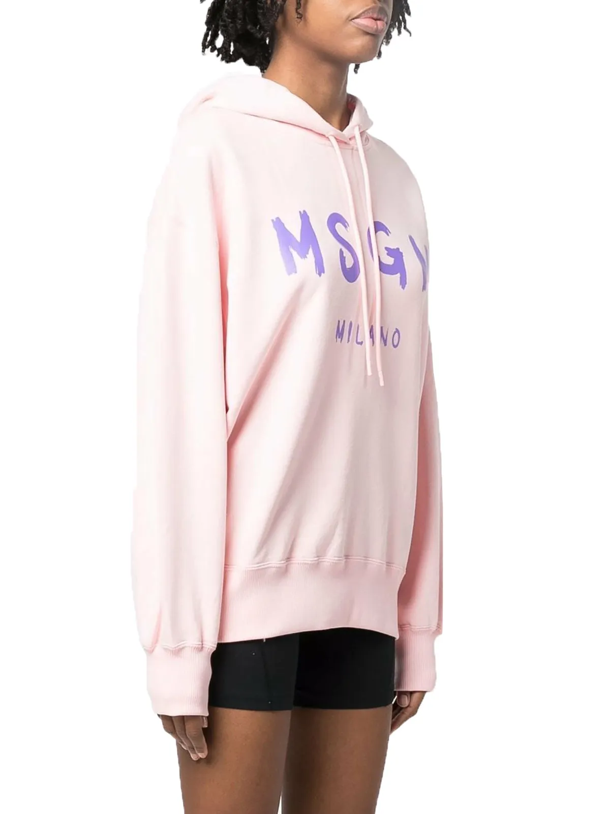 MSGM Logo Printed Drawstring Hoodie