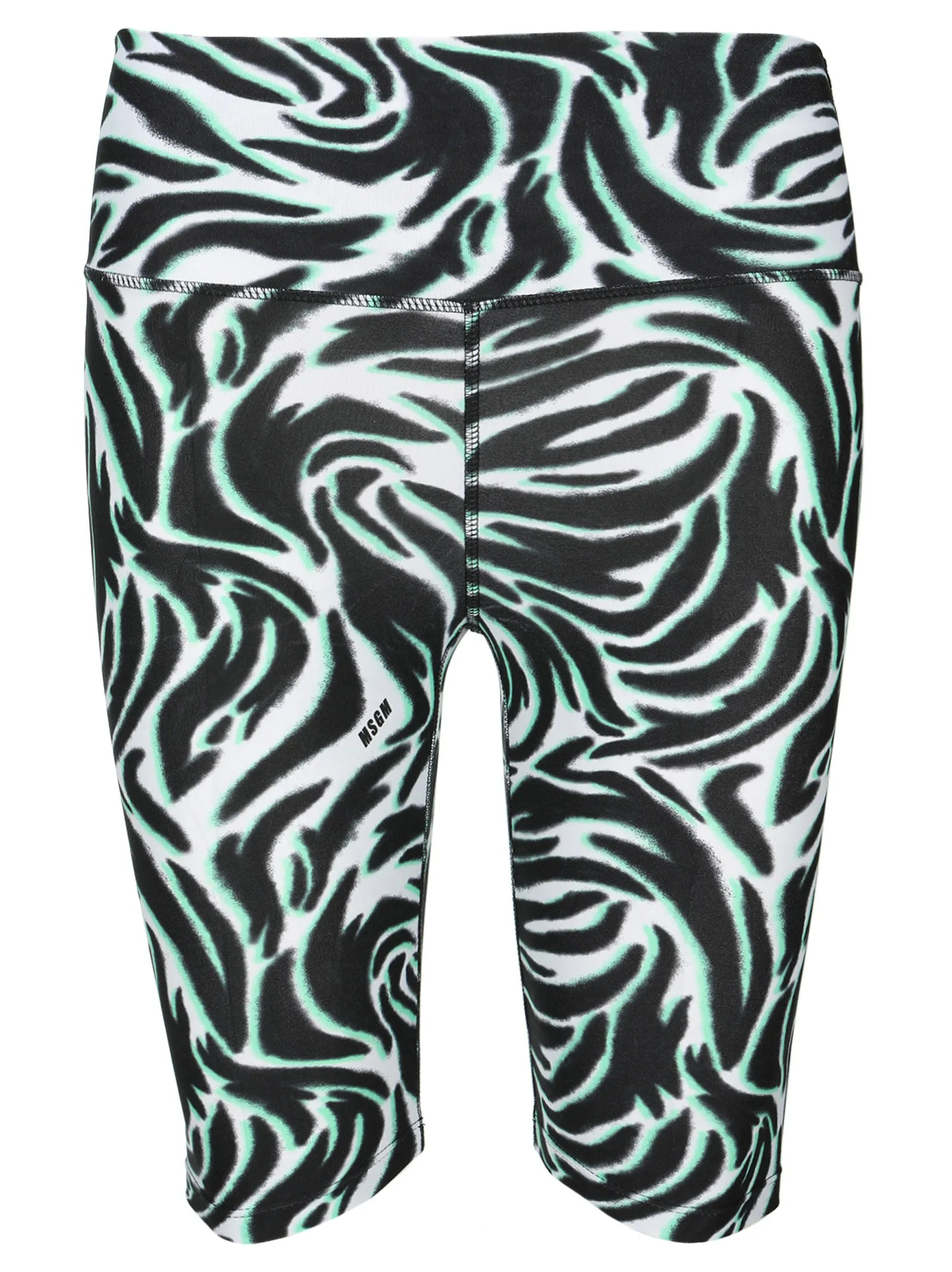 MSGM Slim Cut Zebra-Print Cycling-Shorts
