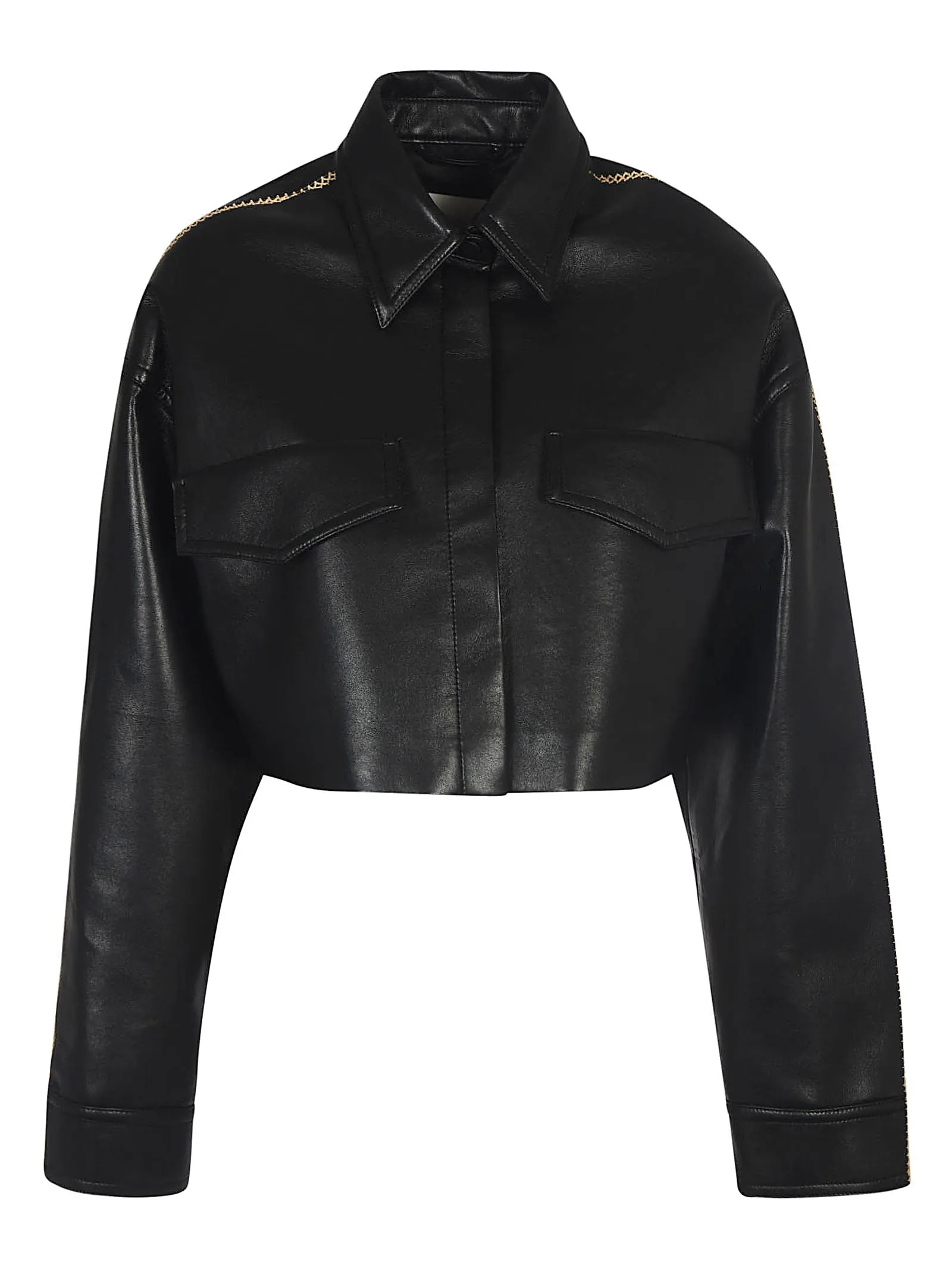 Nanushka Cropped Drop Shoulder Jacket