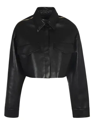 Nanushka Cropped Drop Shoulder Jacket