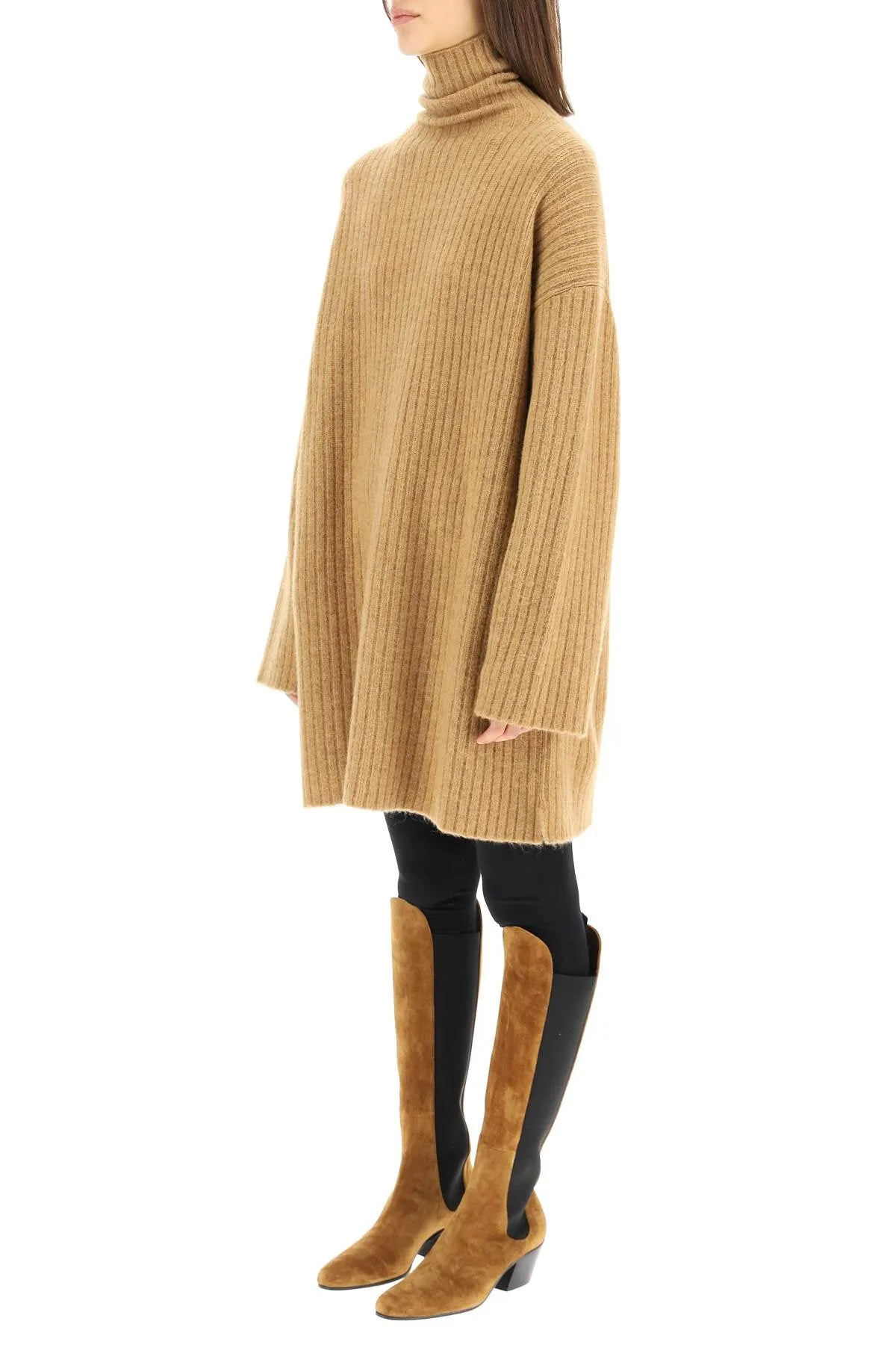 Nanushka Ribbed High-Neck Jumper Dress