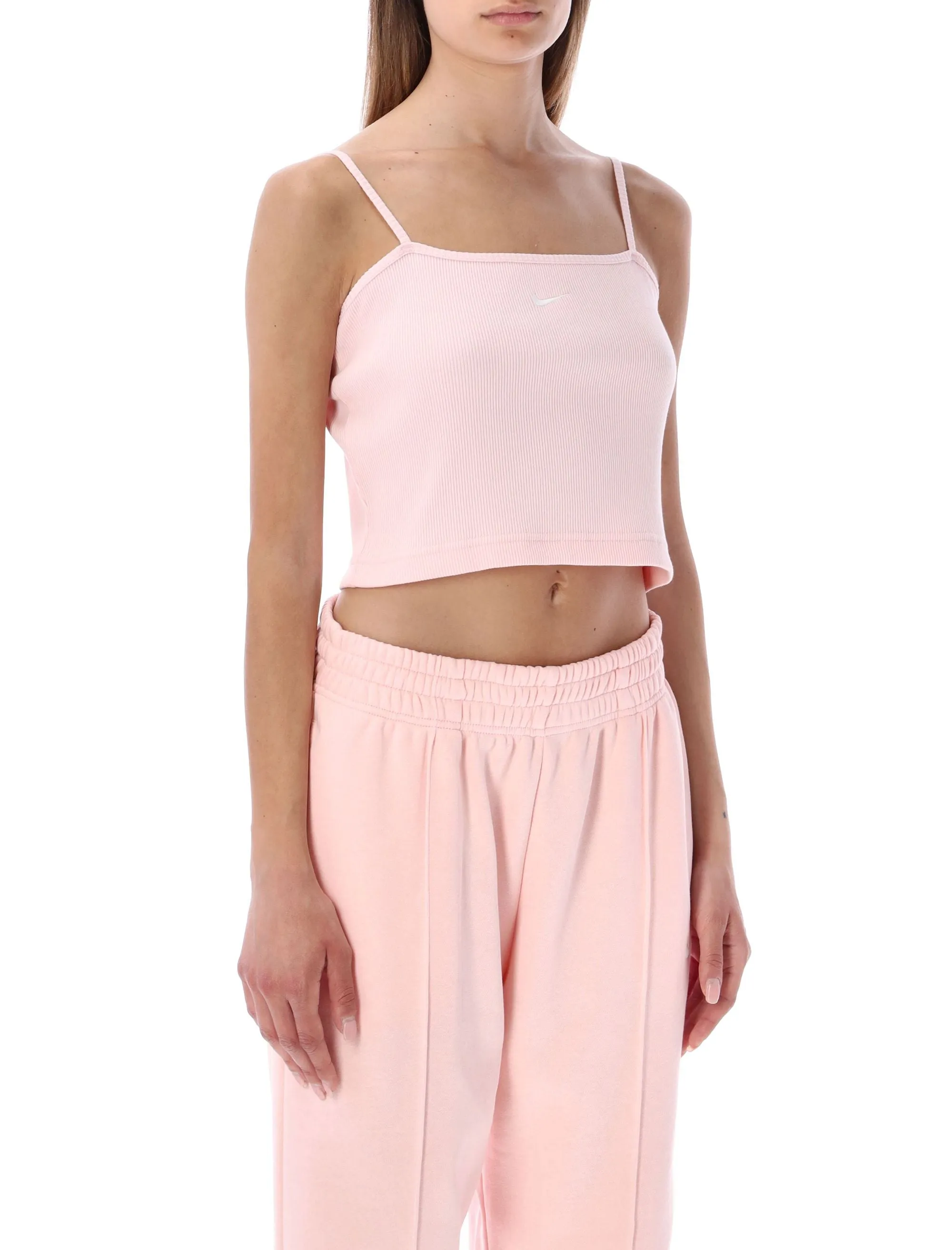 Nike Logo Embroidered Cropped Tank Top