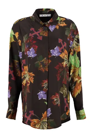 Off-White Allover Graphic Printed Buttoned Shirt