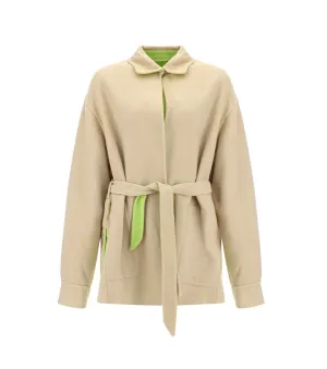 Off-White Belted Long-Sleeved Coat