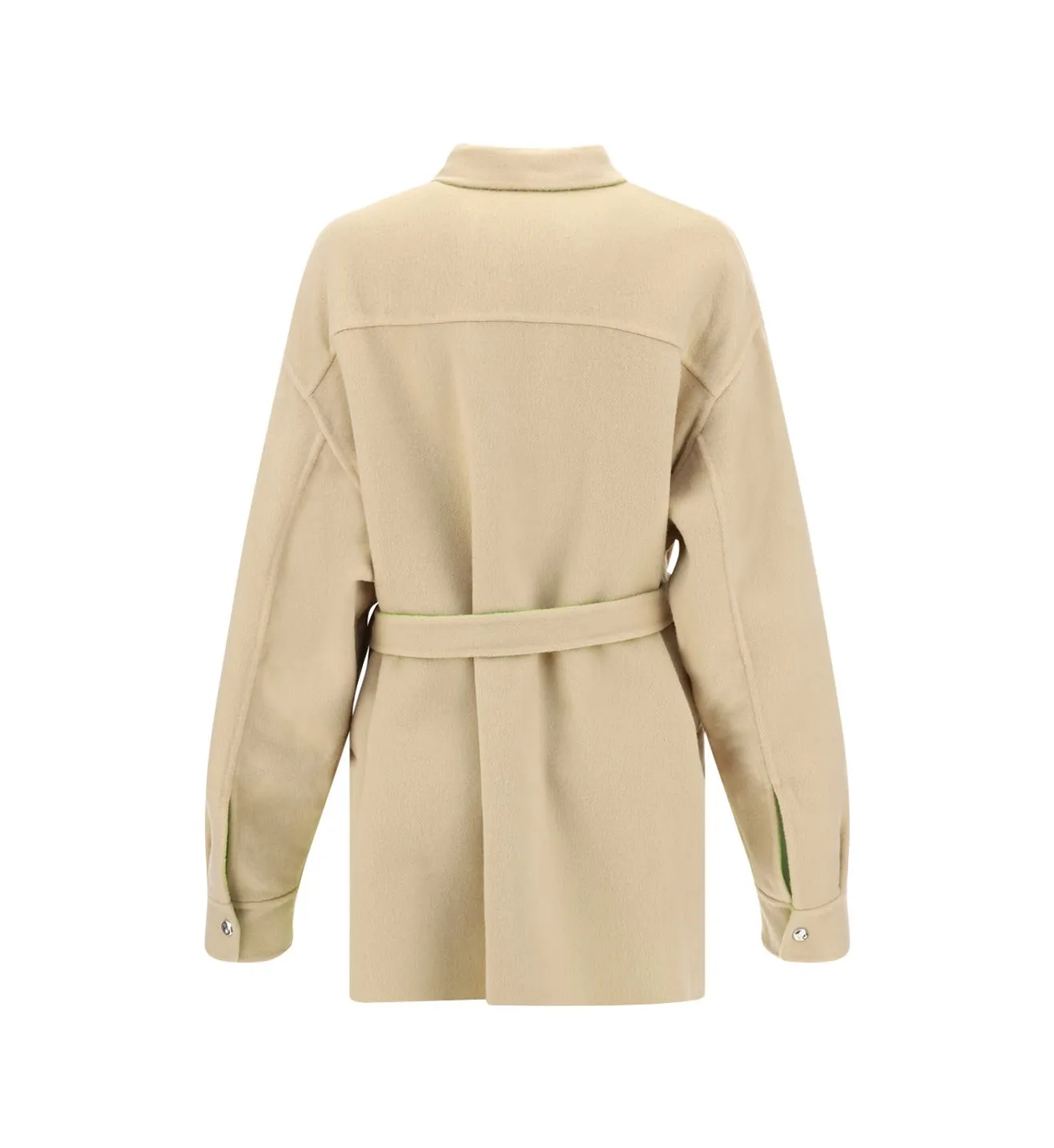 Off-White Belted Long-Sleeved Coat