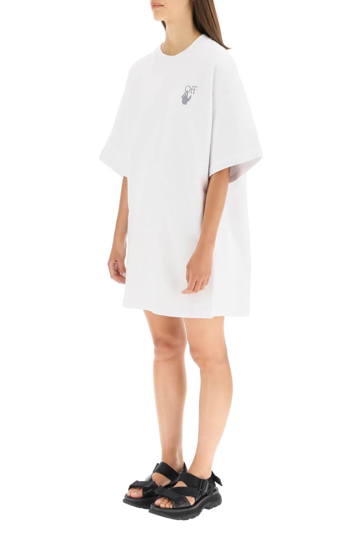 Off-White Chine T-Shirt Dress