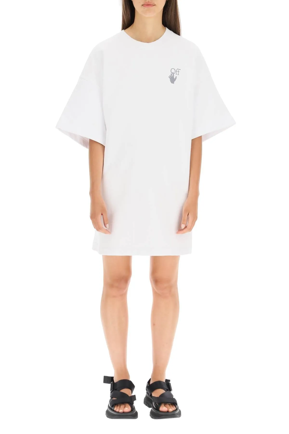Off-White Chine T-Shirt Dress