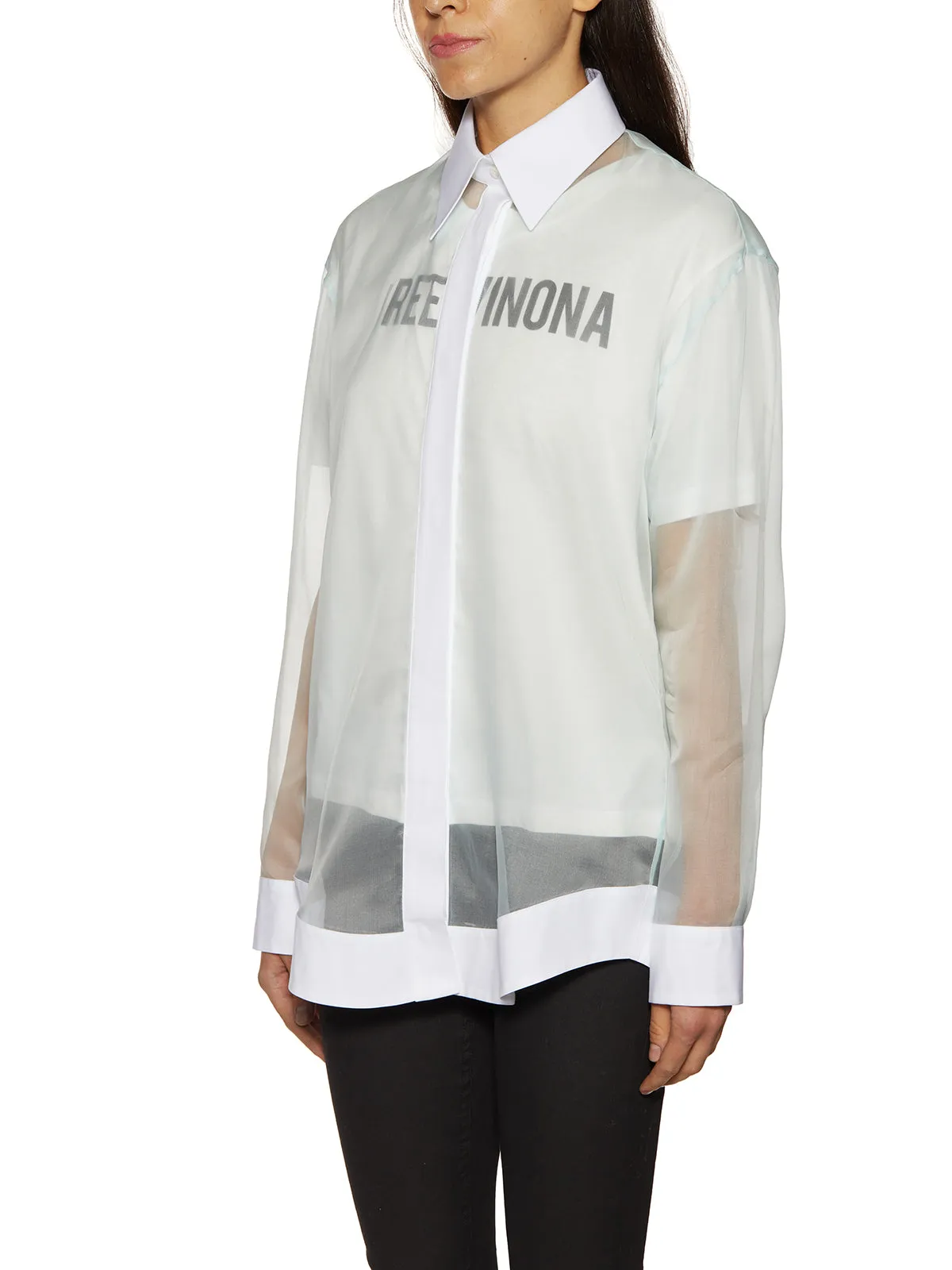 Off-White Double Layer Long-Sleeved Shirt