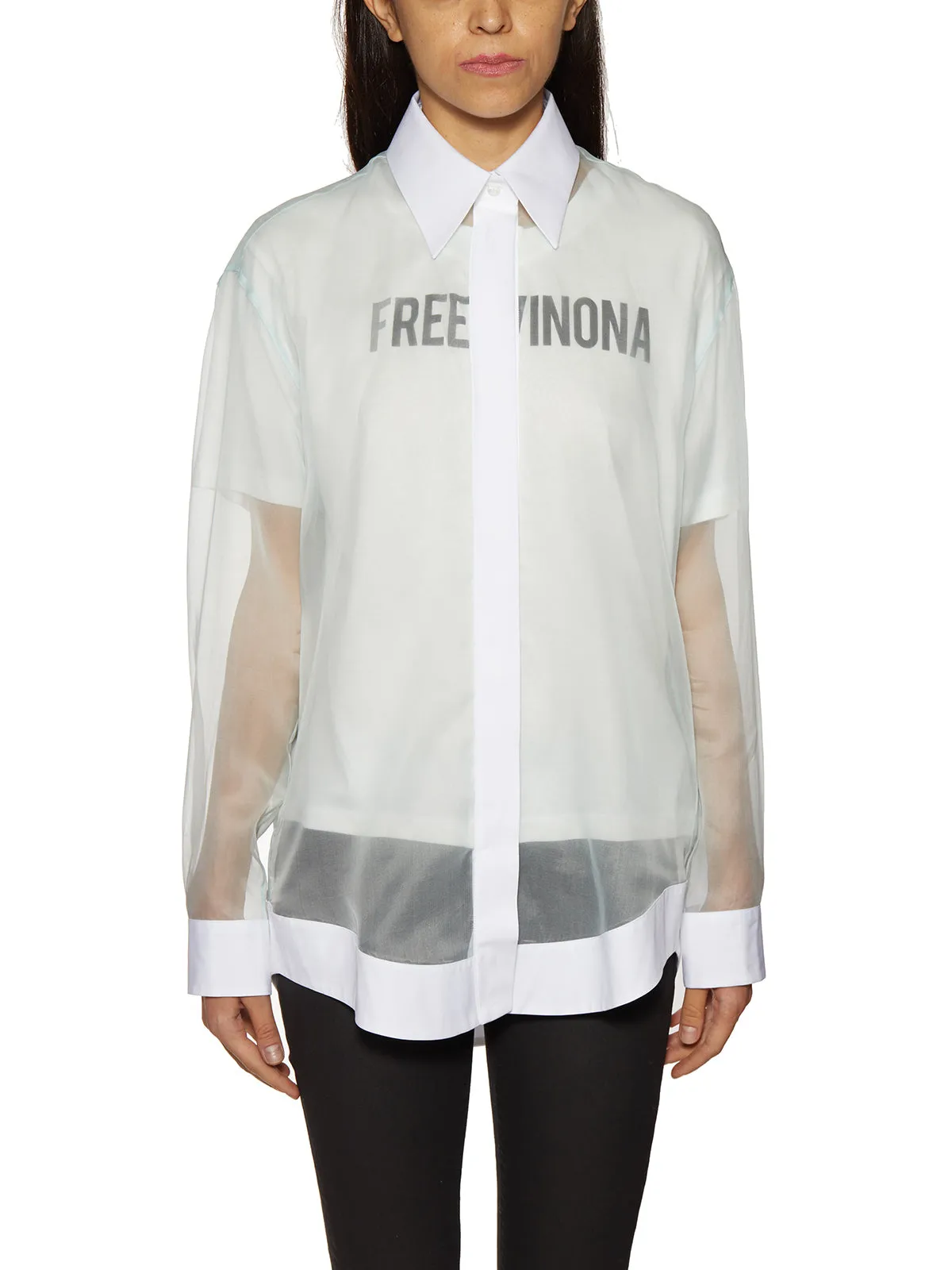 Off-White Double Layer Long-Sleeved Shirt