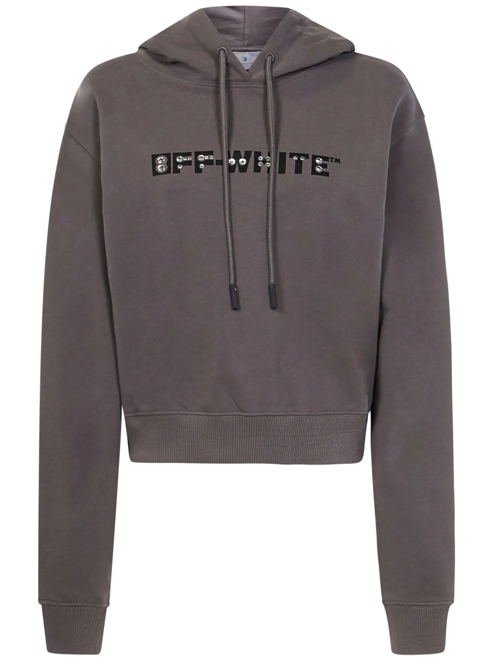 Off-White Logo Embellished Drawstring Hoodie