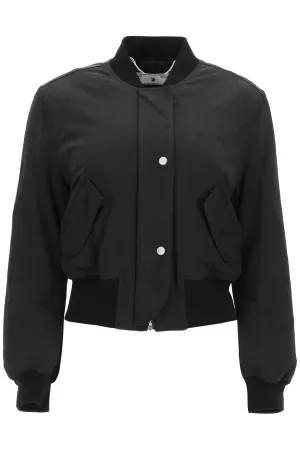 Off-White Logo Embroidered Bomber Jacket