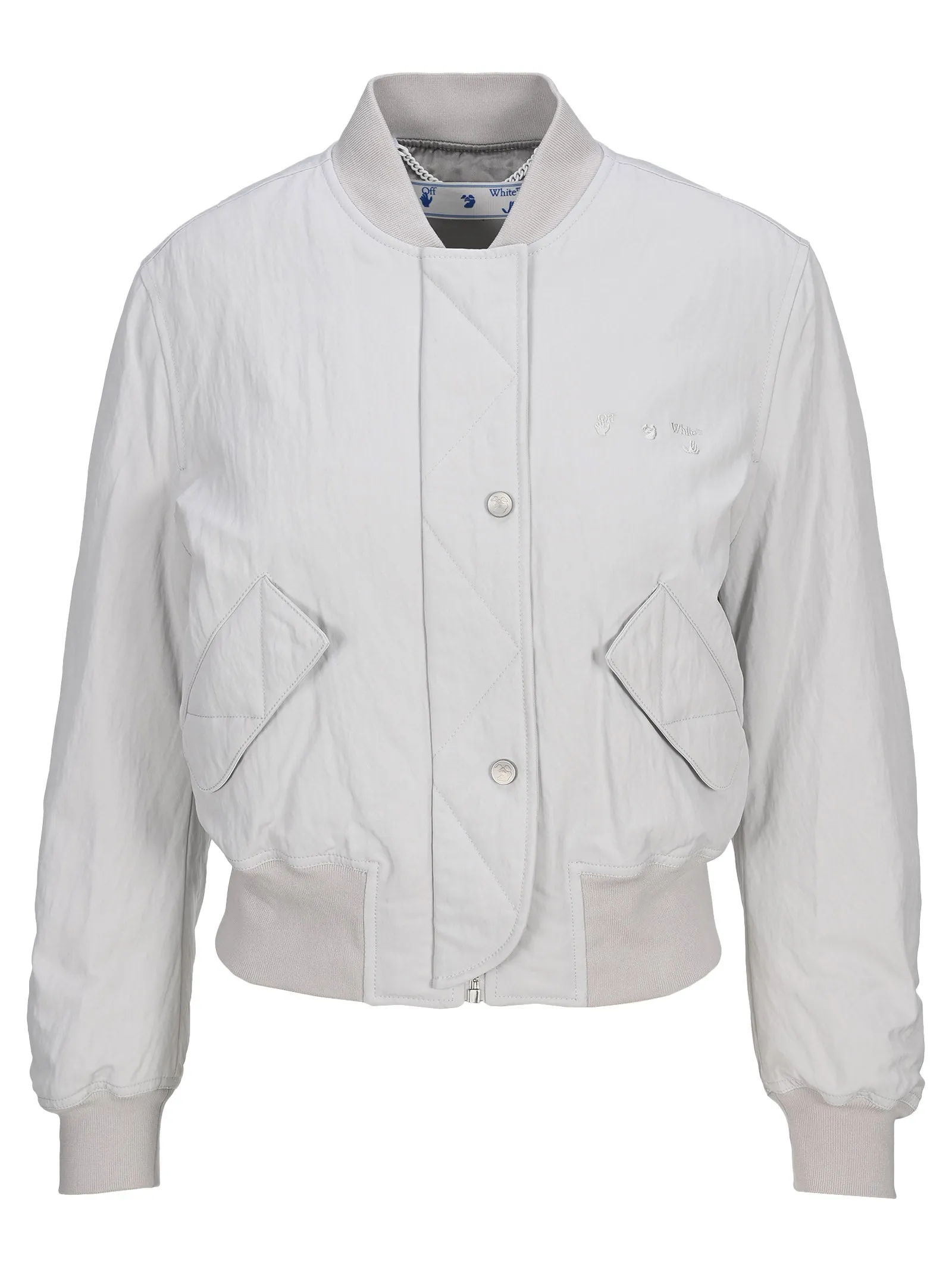 Off-White Logo Embroidered Bomber Jacket