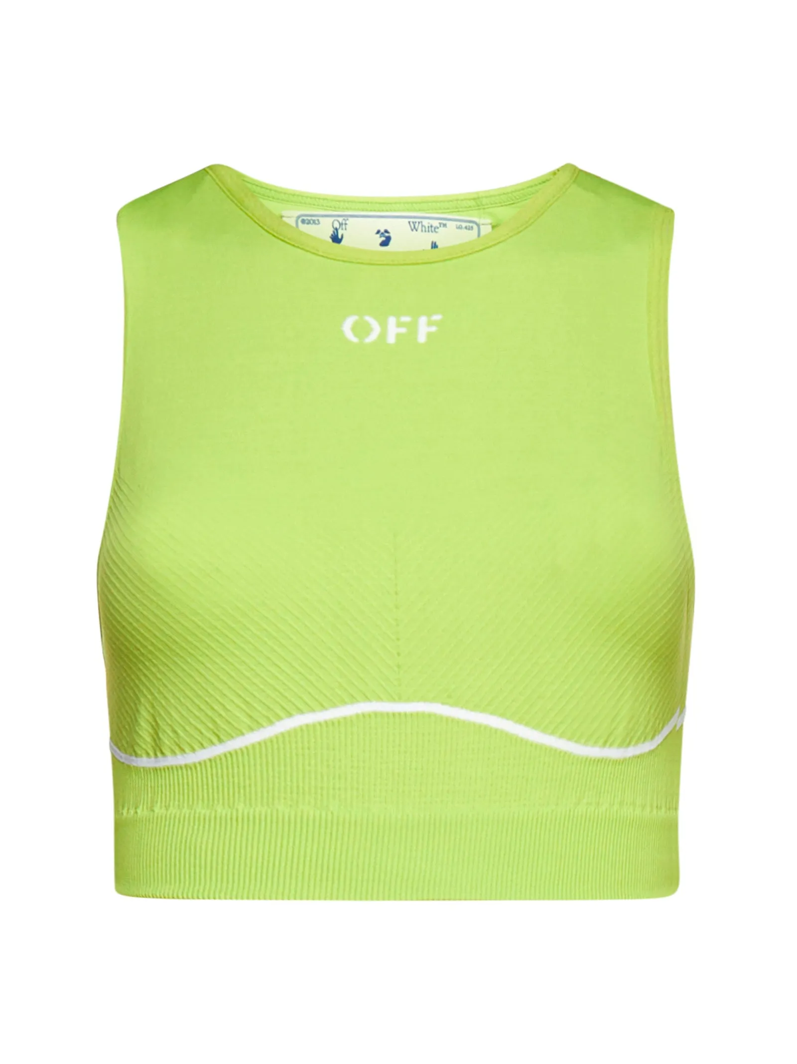 Off-White Logo Embroidered Sleeveless Cropped Top