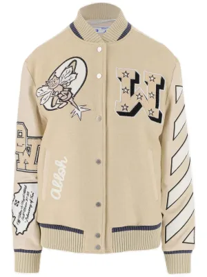 Off-White Logo Patch Bomber Jacket