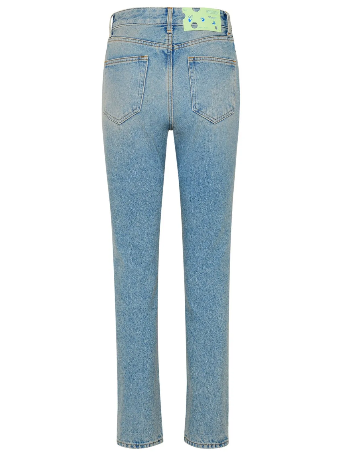 Off-White Logo Patch Straight Leg Jeans