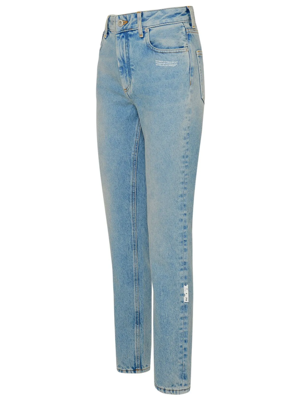 Off-White Logo Patch Straight Leg Jeans