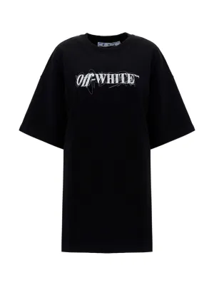 Off-White Logo Print T-Shirt Dress