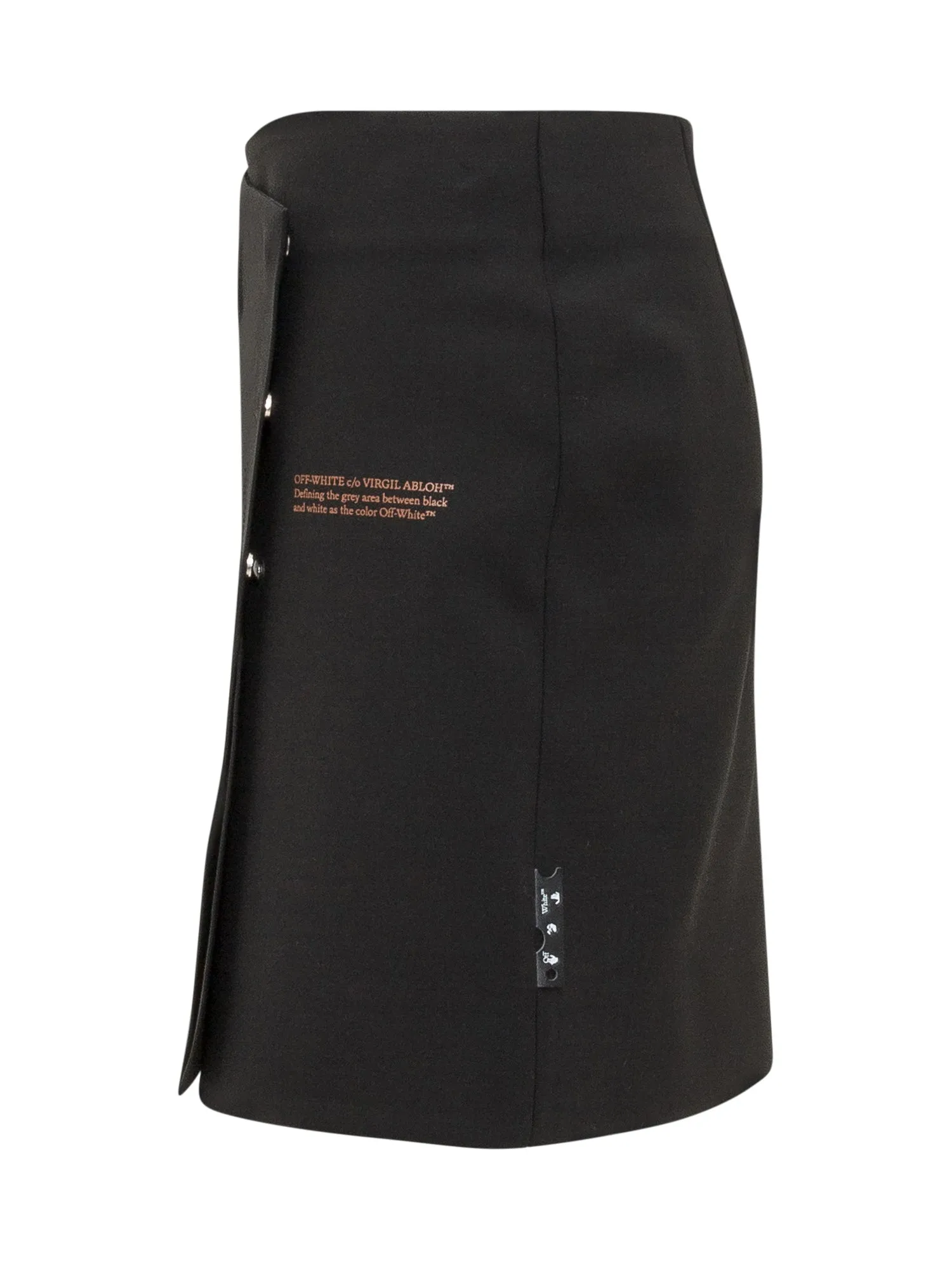 Off-White Logo Print Wrap Mini Skirt