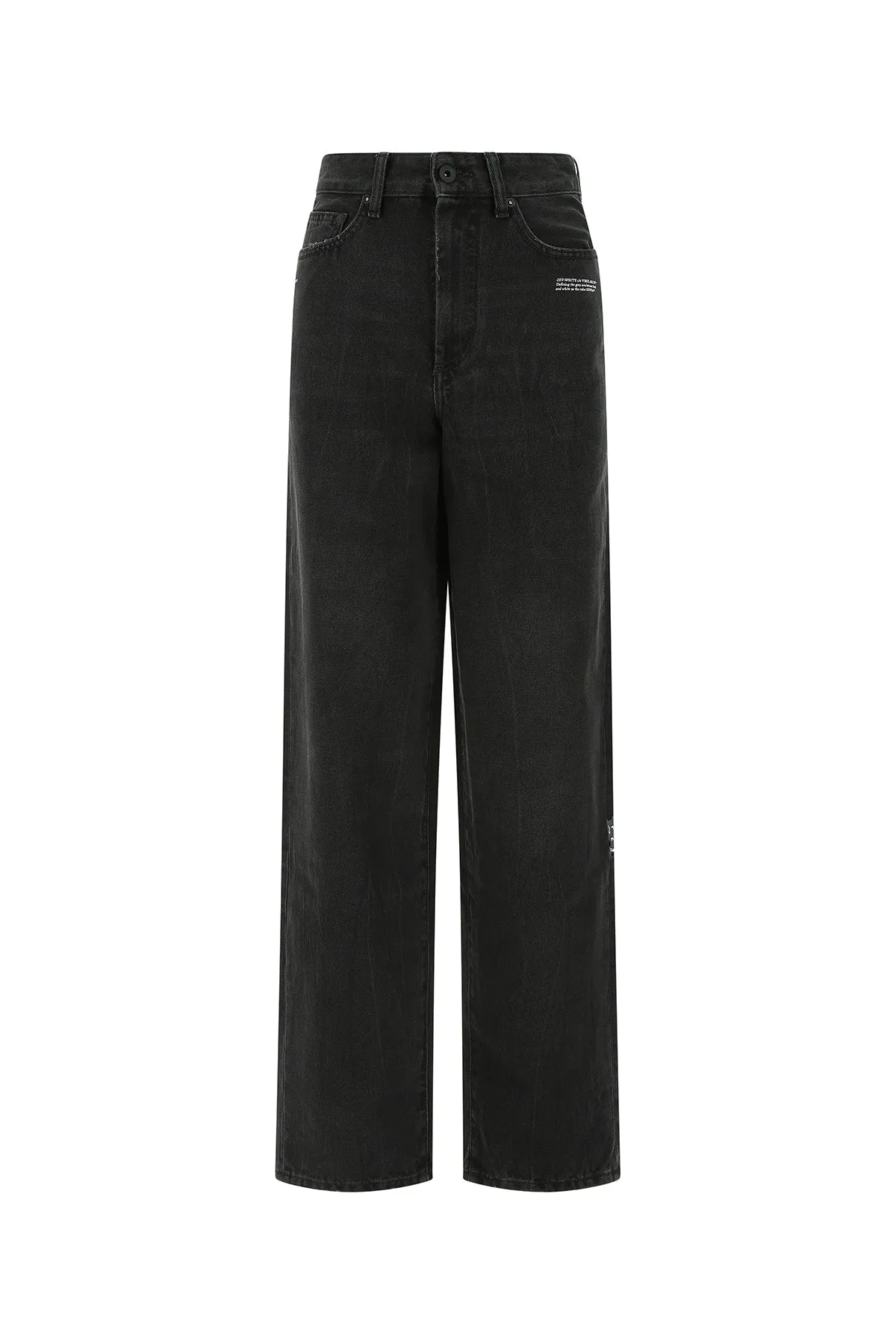 Off-White Logo Printed Boyfriend Jeans