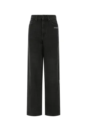 Off-White Logo Printed Boyfriend Jeans