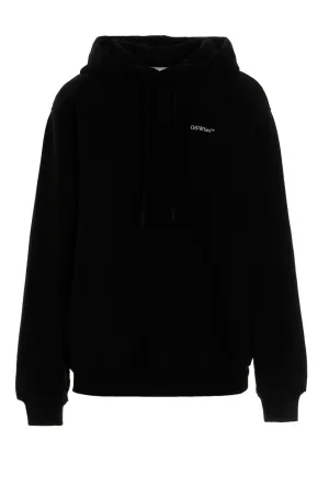 Off-White Logo Printed Long-Sleeved Hoodie