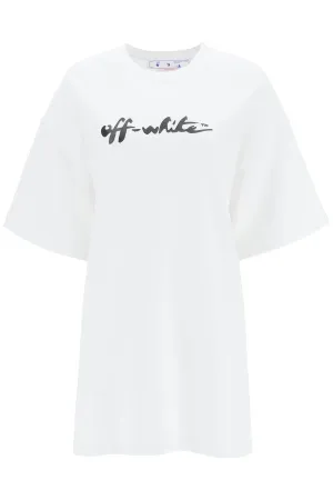 Off-White Logo Printed Mini Shirt Dress