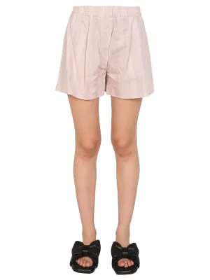 Off-White Striped High Waist Shorts