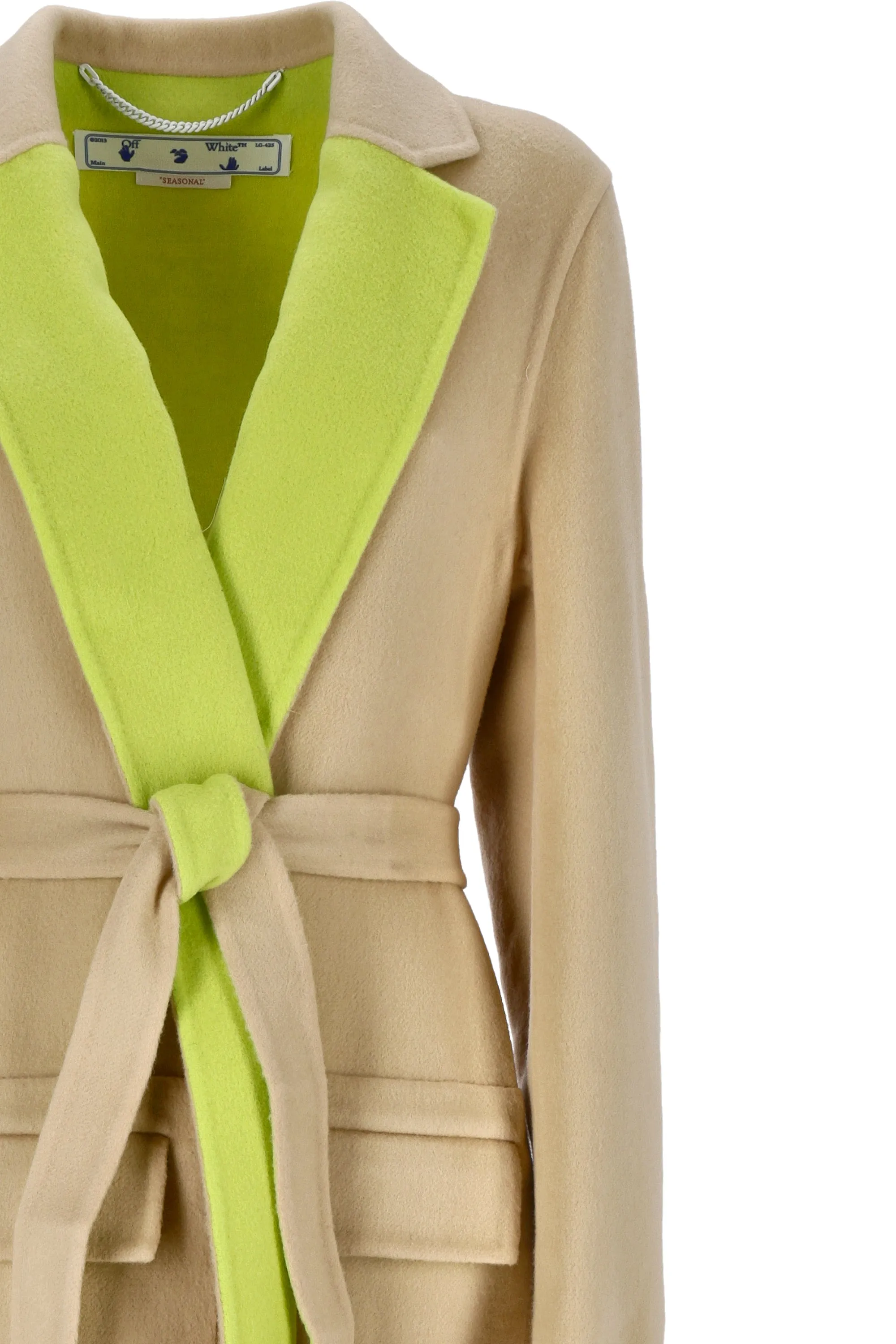 Off-White Two-Toned Belted Waist Coat
