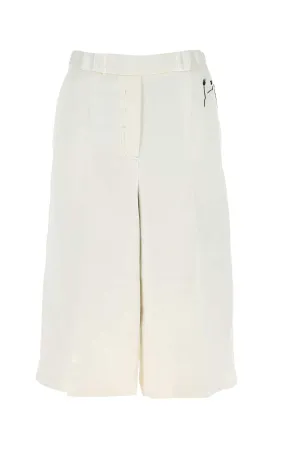 Off-White Wide Leg Cropped Pants
