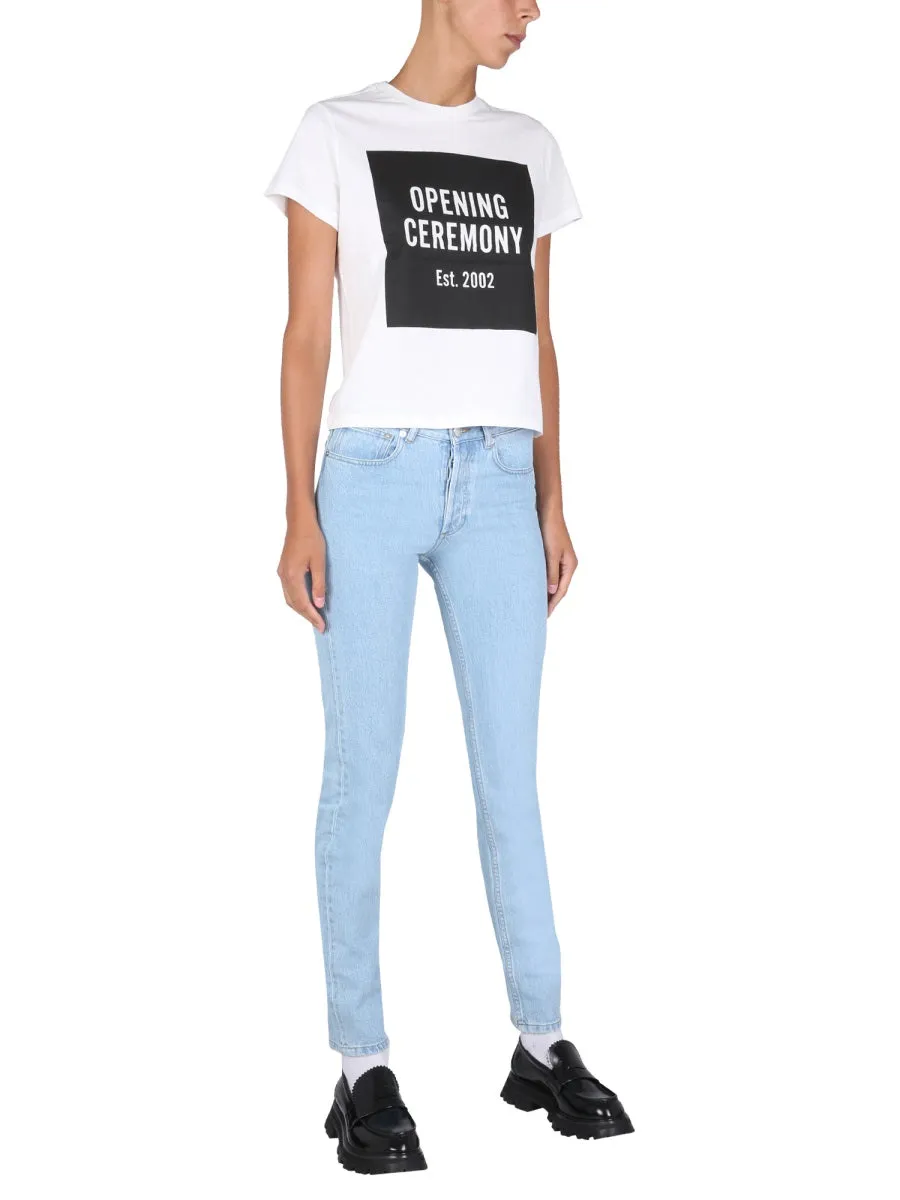 Opening Ceremony Box Logo Printed T-Shirt